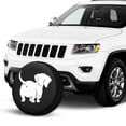 thumbnail image 3 of KAKALAD Cute dachshund sausage dog Spare Tire Cover Universal Vehicle Accessories Buckle Car Tools 14”in, 3 of 6