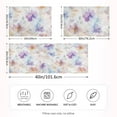 thumbnail image 2 of Yayeee Pillowcase Queen Size Set of 2 Satin Wrinkle Resistant Envelope Pillow Case, Purple Flower Pattern, 2 of 8