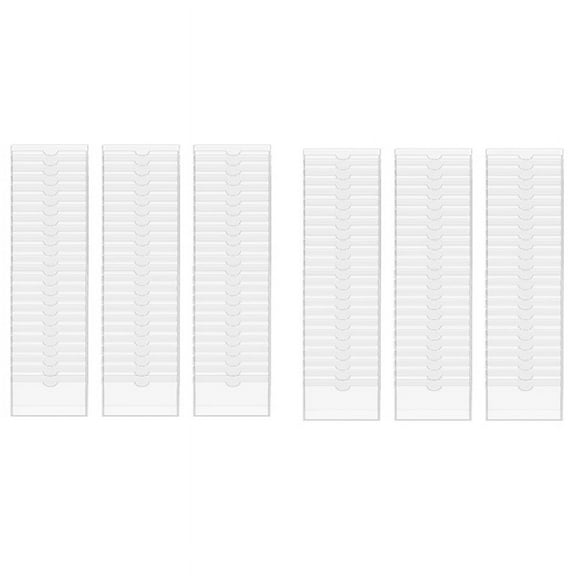 120 Pack 3.5 x 4.7 Inches Self-Adhesive Label Holder Card Pockets Label Holder Clear Plastic Library Card Holder