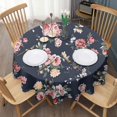 thumbnail image 3 of Pioneer Flower Floral Print Pattern Round Tablecloth 60"x60",Wrinkle Wipeable Table Cloth for Kitchen Dining Room Picnic Patio Party, 3 of 6
