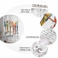thumbnail image 6 of Colorful Birds Waterproof Fabric Shower Curtain, Vintage Rustic Envelope Postmark Shower Curtain for Bathroom Curtains Bathtubs Hotel Washable Shower Curtains with 12 Hooks Small 36x78in, 6 of 6