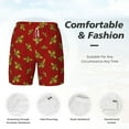thumbnail image 5 of Sigee Hohey Bee Golden Print Mens Swim Trunks with Compression Liner Quick Dry Swim Stretch Beach Shorts with Pockets,S-3XL, 5 of 7