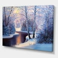 thumbnail image 3 of Designart ' Christmas Forest With Trees and River I ' Traditional Canvas Wall Art Print, 3 of 4