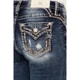 thumbnail image 2 of Miss Me Women's Dark Wash Mid Rise Americana Bootcut Stretch Denim Jeans - M5014B396 29W x 34L, 2 of 4
