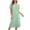 Green, variant on Women’S Round Neck Short Sleeve Knit Midi Dress, Back Split Loose Fit Casual Nightgown, Soft Polyester Summer Home Wear Sleepwear Loungewear, 1 Piece, Sizes S Through XXL