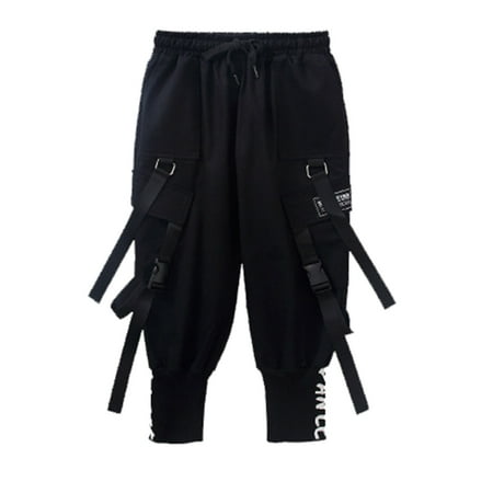 

IEUIBX Cute Sweatpants Tollder Boys Girl Fashion Waist Flare Pants Casual Long Pants Jeans Cargo Pants Trousers Black 6-7 Years