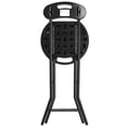 thumbnail image 2 of RTVR 18-Inch Round Collapsible Folding Stool with 350lbs Capacity, Black with Back, 2 of 7