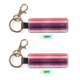 thumbnail image 4 of Keychain 6×3.1×1inpu Leather With Delicate Touch And Strong Recognition Is Used For Daily Travel, Work And Picnic Purplish Red Stripe_82927_2, 4 of 8