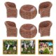 thumbnail image 2 of 1 Set/6pcs Miniature Table and Chairs Set Fairy Garden Furniture Ornaments Kit for Dollhouse Accessories Home Micro Landscape Decoration, 2 of 3