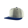thumbnail image 1 of Top Headwear Flat Bill Adjustable Snapback Cap - White/Royal, 1 of 2