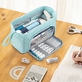 thumbnail image 7 of Rirool Large Capacity Pencil Case, Wide Opening Pencil Pouch with Clear Window, Zipper Pen Bag for School Supplies, Teen Girls Boys, Blue, 7 of 7