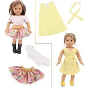 K.T. Fancy 10 Sets American 18 Inch Doll Clothes and Accessories Include Doll Clothing Dress Swimsuits Fit for 18 inch Dolls (No Doll) Christmas Gift
