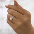 thumbnail image 5 of JEWELEGANT 2 Ct Square Cushion Moissanite Diamond Low Profile Engagement Ring for Women, 5 of 8