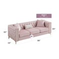 thumbnail image 3 of Glory Furniture Paige Velvet Sofa in Pink, 3 of 5