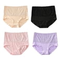 thumbnail image 1 of 4 unids transpirable encaje alto cintura bragas ropa interior para mujeres niñas damas, 1 of 5