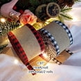 thumbnail image 7 of Christmas Ribbons for Gift Wrapping Decorations Buffalo Plaid Wired Ribbon Garland with Checked Patterns for DIY Craft Christmas Tree Ribbon Red and Black White and Black 2 Rolls, 7 of 7