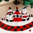 thumbnail image 2 of RV Santa Claus Muñeco de nieve Rojo Negro A cuadros Árbol de Navidad Falda Nueva Navidad Decorativo Árbol de Navidad Delantal brillar  Electrónica, 2 of 4