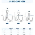 thumbnail image 4 of BLUEWING 7X Treble Hooks 5pcs Needle Point Hooks Fishing Hooks High Carbon Steel Hooks Extra Sharp Fish Hooks for Freshwater Saltwater Fishing, Size 3/0, 4 of 7