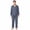 Navy, variant on Akmaiox Mens Pajamas Set Cotton 2 Piece Long Sleeve Lapel Button Down Shirt Elastic Waist Pants Casual Loose Lounge Sleepwear Sets