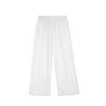 thumbnail image 3 of Qiylii Women See Through Mesh Pants Party Club Elastic High Waist Wide Leg Pant, 3 of 6