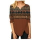 thumbnail image 1 of ICHUANYI Liquidación Tops para Mujer Casual Manga Larga Tops de Verano Camisetas con Estampado Camisetas con Cuello en V de Moda ICHUANYI WER202308231011, 1 of 5