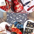 thumbnail image 7 of 1.1 Yards x 59 Inch Dark Blue Japanese Gold Cloud Printed Fabric Japanese Style Print Cotton Fabrics Bronzing Design, 7 of 7