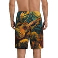thumbnail image 6 of KLL Starry Night Guitar Turtle for Men's 1-Pack Shorts,Sleep Pajama Shorts for Men Soft Pj Shorts Men's Pajama Bottoms Sleepwear -Medium, 6 of 7