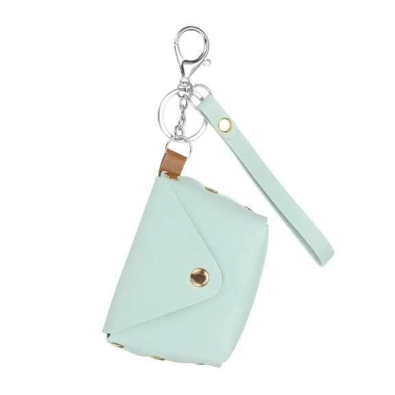 Uxcell Coin Purse Keychain, Mini Cute Tote Bag Key Chain Earphone Pouch, Light Blue