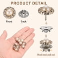 thumbnail image 3 of 10 Juegos de Botones de Cristal Sin Coser de 11.5 mm, Alfileres Desmontables para Ropa de Mujeres, Abrigo (Transparente), 3 of 7