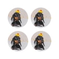 thumbnail image 2 of Disketp Dachshund Sitting In Bathtub Funny Coasters,4 Pcs Leather Coasters With Holder, Perfect Housewarming Hostess Gifts,Protect Furniture From Water Marks Scratch And Damage, 2 of 9