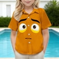thumbnail image 6 of Piuwrlz Orange Short Shirts Sleeve Toddler Boys Graphic polo Pocket Pullover T Shirts Orange Size 3 Years, 6 of 9