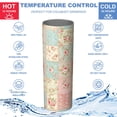 thumbnail image 5 of Pioneer Flower Floral Print Pattern 20oz Skinny Tumbler with Straw & Lid, Double Wall Vacuum Insulated Cup, Leak-Proof, Cup Holder Friendly, Hot 6H Cold 12H, 5 of 6