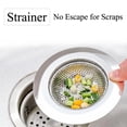 thumbnail image 6 of Asoricing Sink Drain Strainer, Kitchen Sink Drain Strainer, Stainless Steel Material, Prevent Blockage, Durable and Long-Lasting, Wide Edge Kitchen Sink Filter (3 Pack), 6 of 7