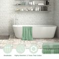 thumbnail image 5 of PiccoCasa 2 Pcs Absorbent Bamboo Cotton Bath Towels 2 Style, 27" x 54", Green, 5 of 7