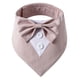 thumbnail image 1 of Bandana de boda para perro, collar para perro con pajarita, disfraz de cumpleaños, esmoquin ajustable para fiesta de mascotas, rayas rosas, 1 of 5