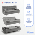 thumbnail image 3 of LASE Muebles Sofá Cama Janeiro Matrimonial Sillón Reclinable 3 Posiciones Boucle Chocolate, 3 of 7