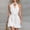 White, variant on Uscallm Women Plus Size Halter Tie Flowy Boho Mini Dress Casual Beach Vacation Swing A-Line Sleeveless Summer Sundress, White S