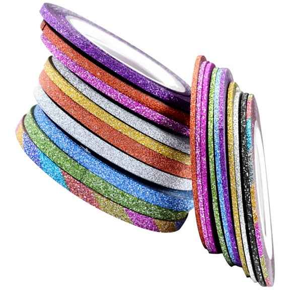 LOLIPPYY 1 Set Self-Adhesive Nail Striping Tape for Nail Art Decoration, Easy to Use Manicure Stickers, 30 Pieces for Salon and Home