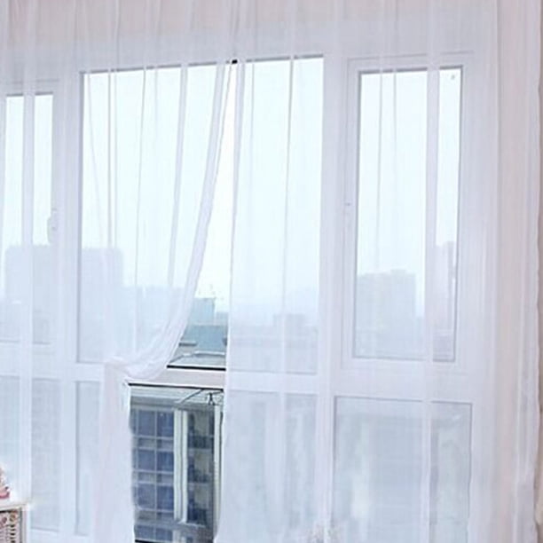 Moyic La cortina transparente con filtro de luz transforma las ventanas con elegancia y estilo únicos y llamativos Decoración del hogar blanco