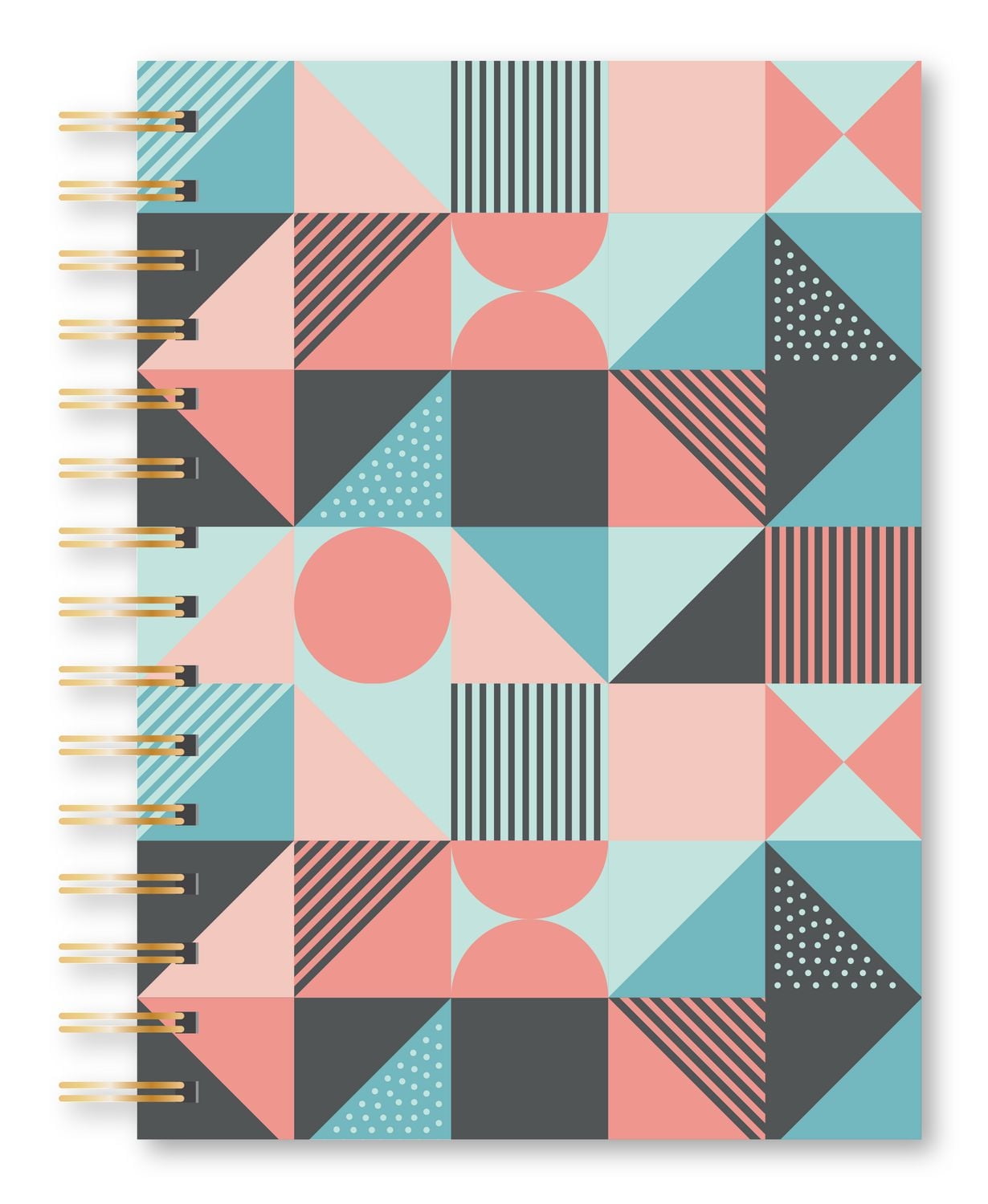 Markings by C.R. Gibson Chunky Twin Wire Journal,<br>Multi-Color Geometric Print