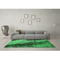 thumbnail image 3 of Ahgly Company Indoor Square Oriental Green Industrial Area Rugs, 7' Square, 3 of 4
