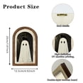thumbnail image 3 of Fiaya Women Halloween Ghost Wooden Double-Layer Decorative Sign Arch Door Frame for Tabletop Wall Hanging Vintage Rustic Ornament Style B, 3 of 5