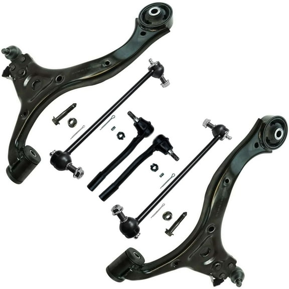 Detroit Axle - 6pc Front End Control Arms Kit for Hyundai 2007-2008 Entourage, 2006-2014 Kia Sedona, 2 Lower Control Arms with Ball Joints 2 Sway Bar End Links 2 Outer Tie Rod End Links Replacement