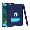 thumbnail image 6 of iPad 9.7 2018 / 2017 Case with Screen Protector Film, Allytech Heavy Duty Shockproof Kickstand Anti-scratch Full Protection Back Cover Case for Apple iPad 6th 5th Generation, Navyblue/Blue, 6 of 8