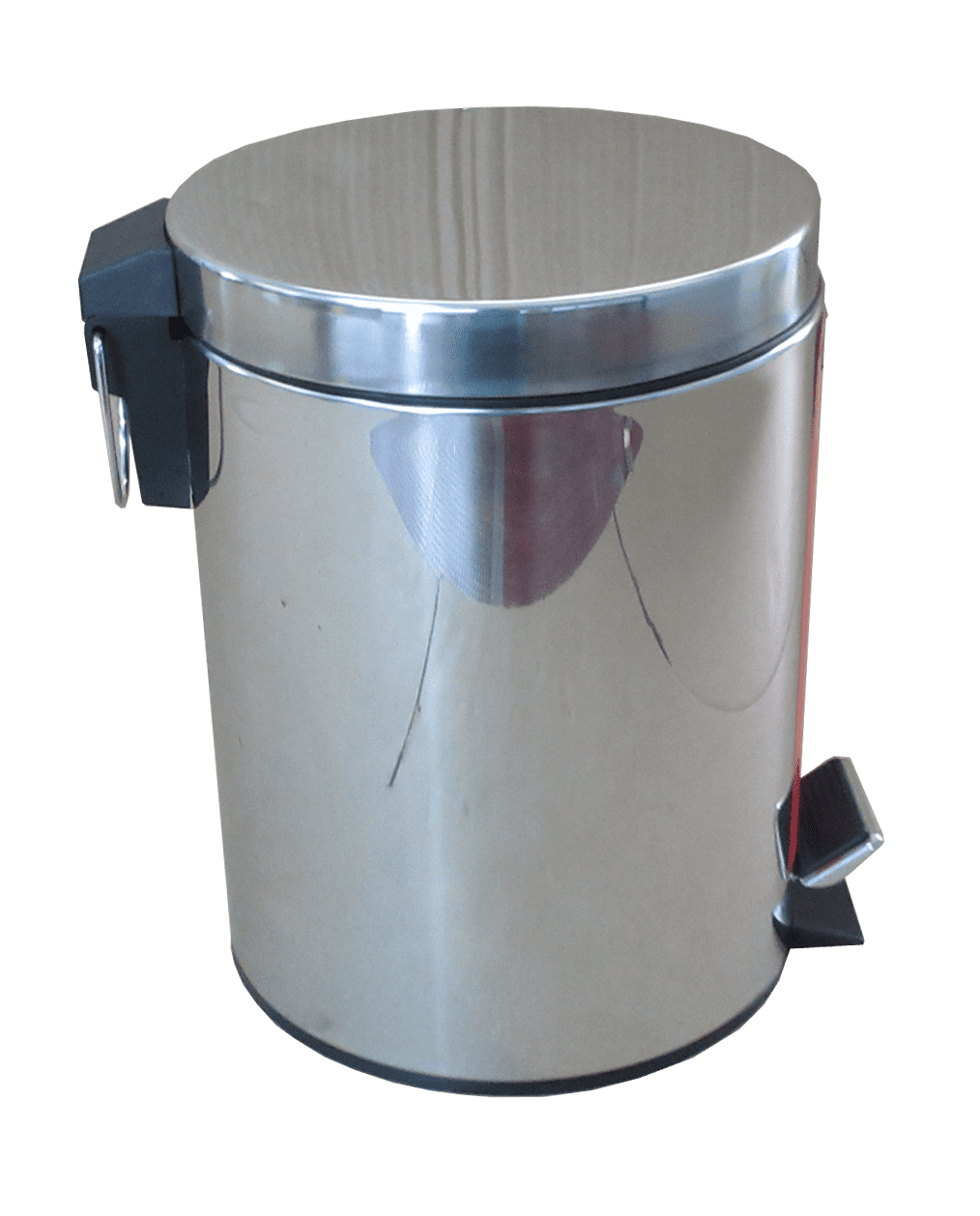 House 2 Home 5L Round Stainless Steel Pedal Waste Can, Mirror Finished