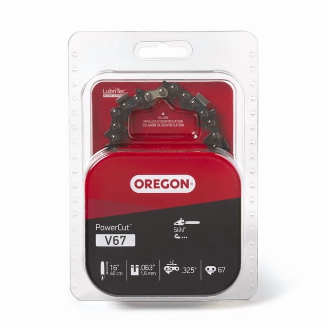 Cadena de motosierra Oregon PowerCut V67 de 16 pulgadas y 67 eslabones