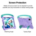 thumbnail image 3 of Kids Case For iPad Pro 11 2022/2021/2020/2018 – Soft TPU Military Grade Shockproof Boxing Design Kickstand Cover with Portable Handle & Shoulder Strap - Purple, 3 of 8
