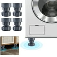 thumbnail image 2 of Adjustable Height Leveling Feet with Shock Absorption Suction Cup Pads - 4-Pack for Washing Machine Dryer Vibration Noise Reduction Stability, 2 of 9