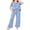 Blue Flowers, variant on Arshiner Girls Pajamas Soft 2 Piece Pjs Sets Ruffle Short Sleeve Long Pants Sleepwear