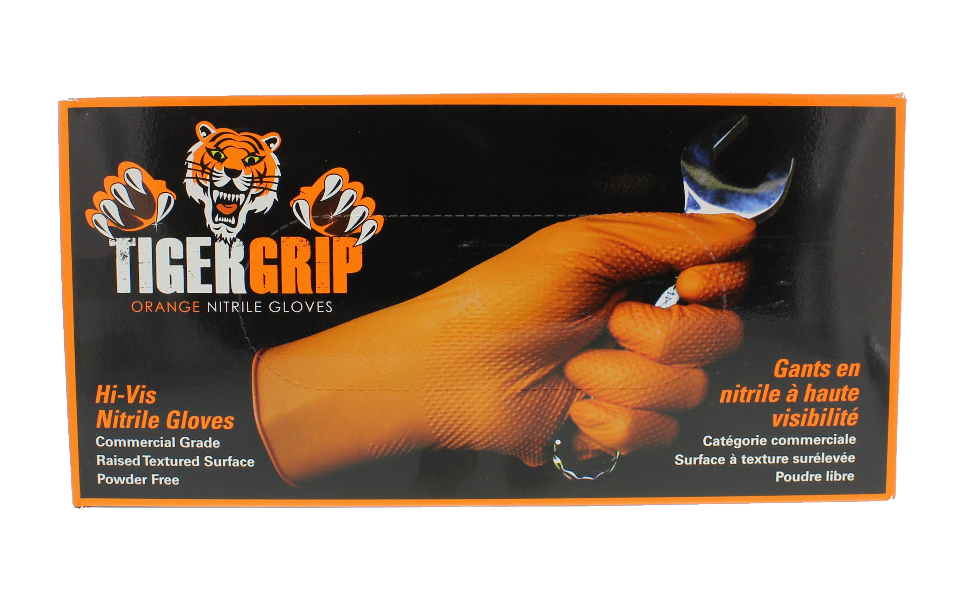 Eppco Tiger Grip Orange Nitrile Gloves 7 Mil Size XXL